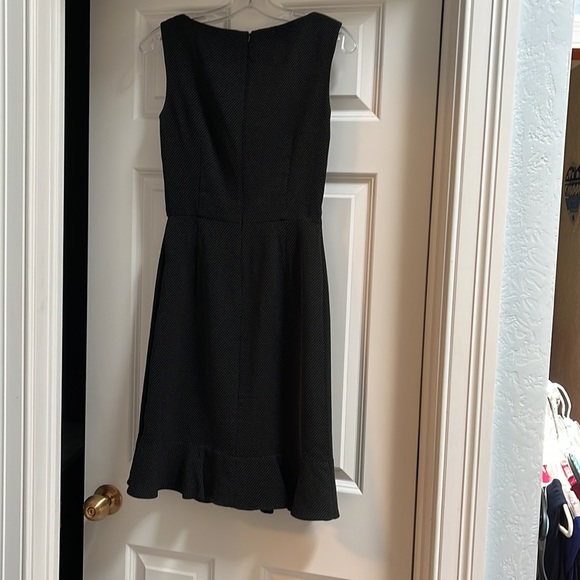 Navy WHBM flounce dress with tiny dots - Picture 3 of 4